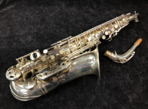 Beautiful Original Silver Vintage Selmer Paris Balanced Alto Saxophone, Serial #30042